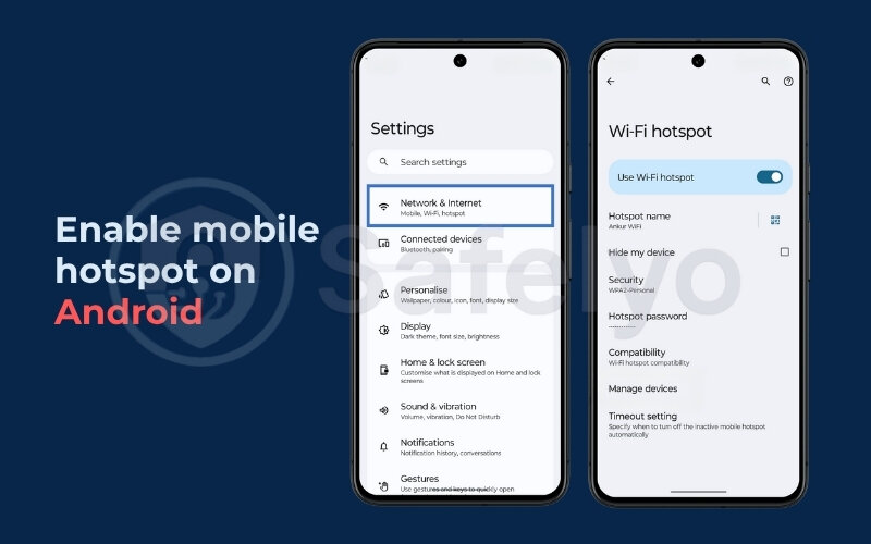 Enable mobile hospot on Android