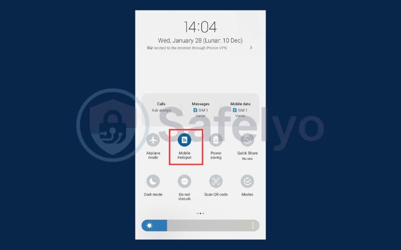 Enable Mobile hotspot