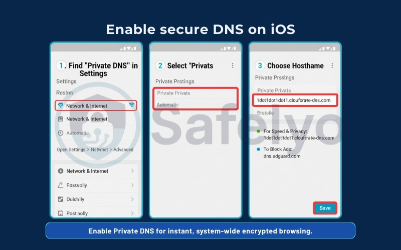 Enable secure DNS on iOS Enable secure DNS on iOS