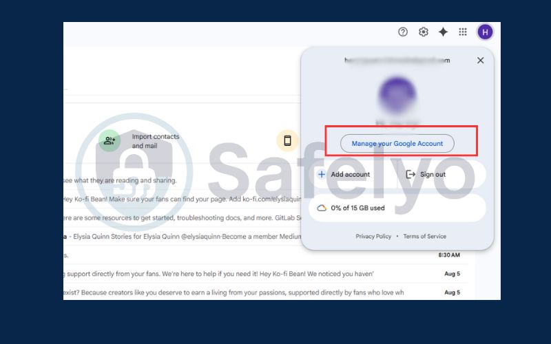 Enable two factor authentication in Gmail on PC 2