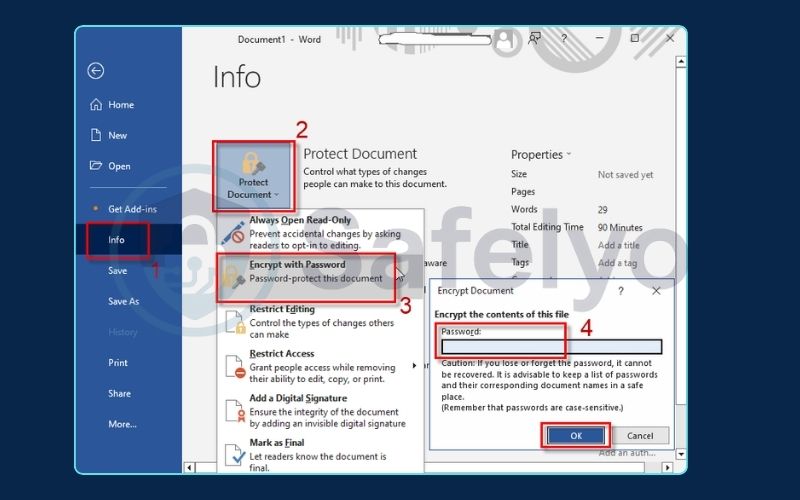 Encrypt a Word document Encrypt a Word document