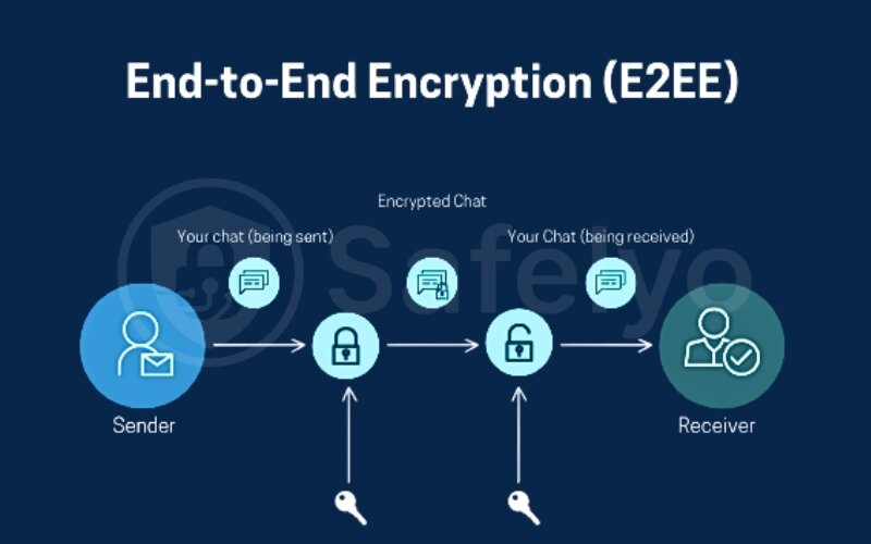 End-to-end encryption (E2EE) in transit