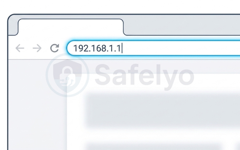 Enter the gateway address into the address bar