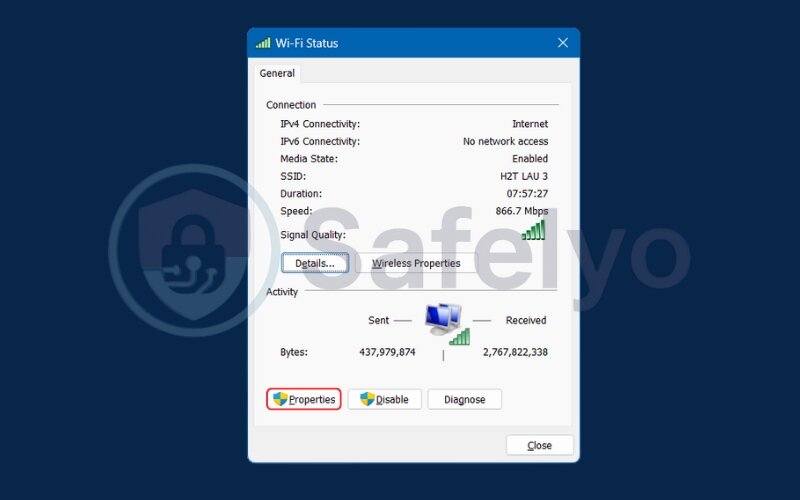 Entering the static IP details Entering the static IP details