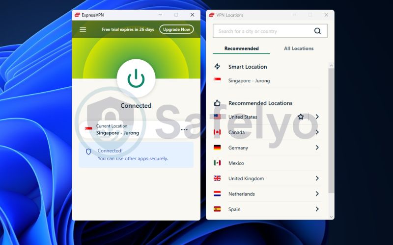 ExpressVPN for changing location on my computer