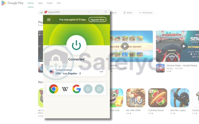 ExpressVPN for changing the Google Play Store country