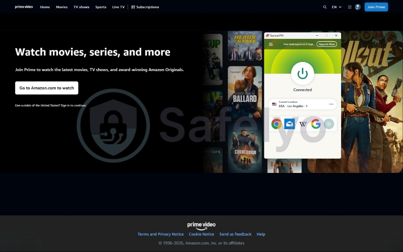 ExpressVPN unblocks Amazon Prime Video