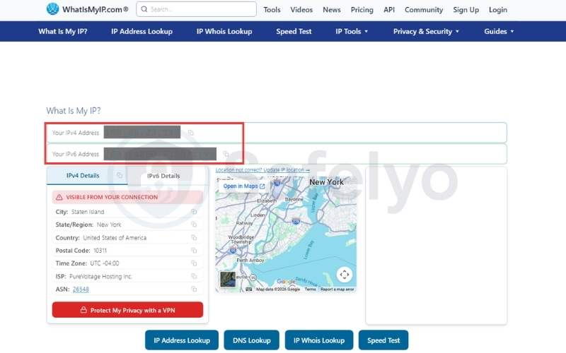 Finding your private IP online