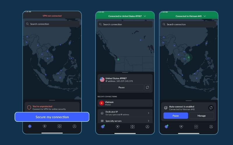 Finish setting up and start to connect
