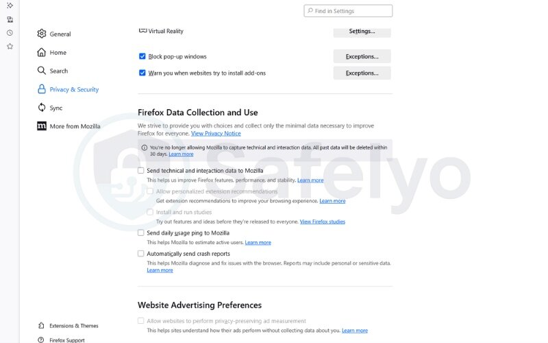 Firefox Data Collection and Use