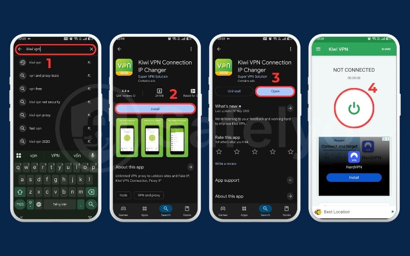 First step to install a dedicated VPN app