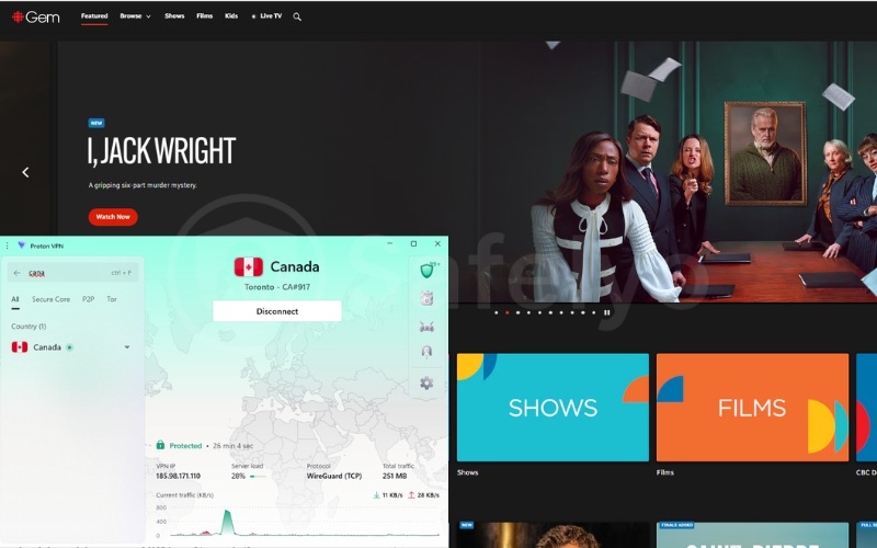 Get a Canadian IP address from abroad to watch CBC Gem