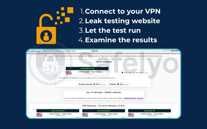 Go-to process guide to perform a VPN IP leak test