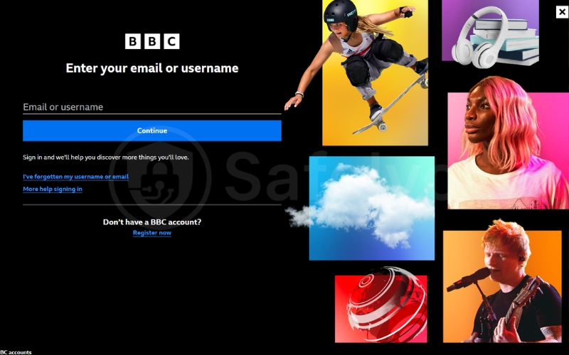 Go to the BBC iPlayer website and register an account