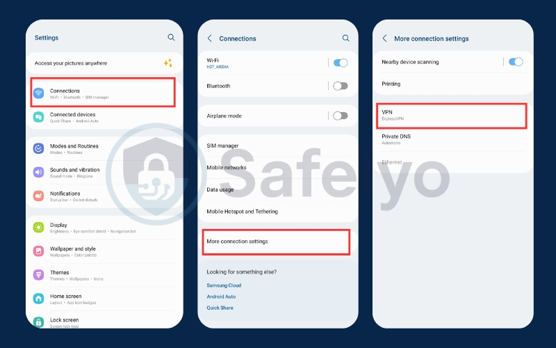 Go to your VPN on Settings