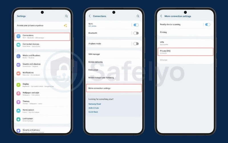 How to change DNS server on Android