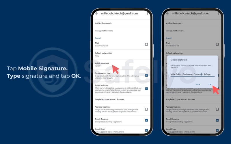 How to change your signature in Gmail on Android