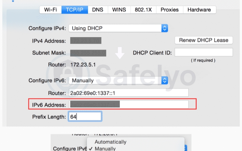 How to check IPv6 address on MacOS