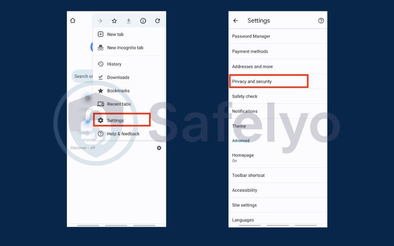 How to clear cache on Chrome for Andoid 1