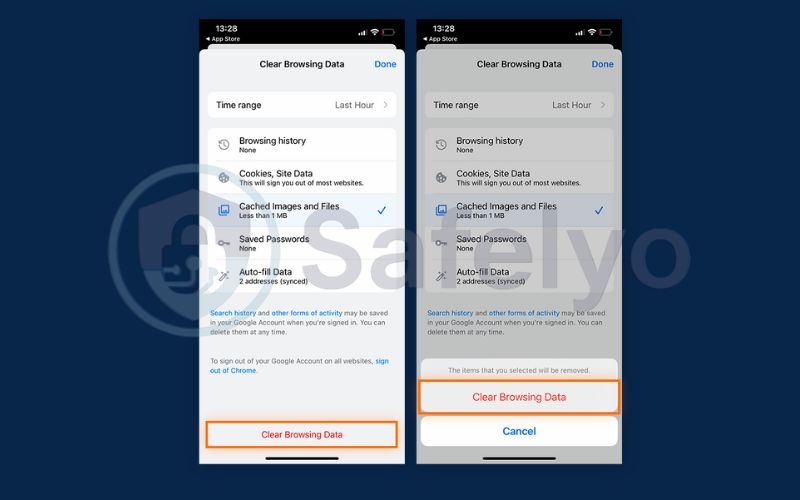 How to clear cache on Chrome for Iphone 2