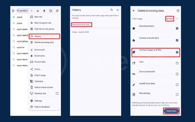 Step-by-step guide to clear your browser cache on Android (Chrome) Step-by-step guide to clear your browser cache on Android (Chrome)