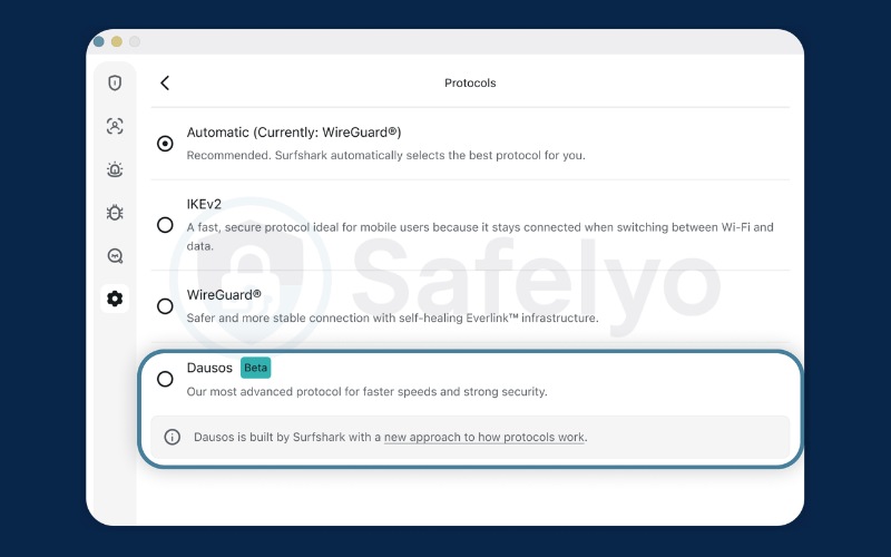 How to enable the Dausos protocol on macOS