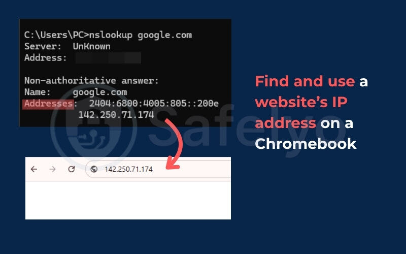 How to find and use a website’s IP address on a Chromebook