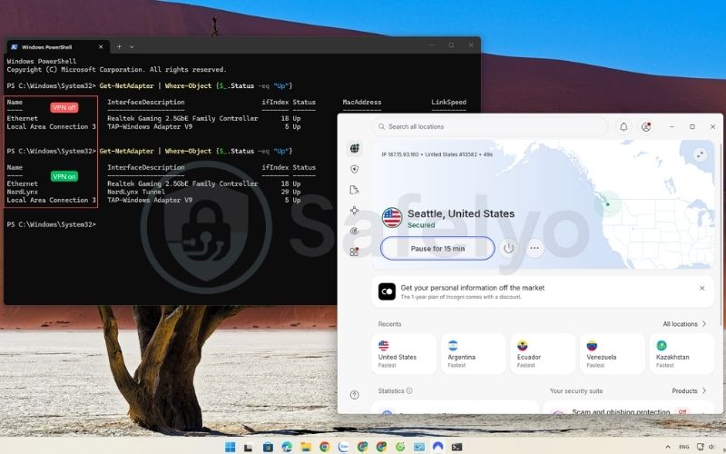 How to find your VPN interface name on Windows