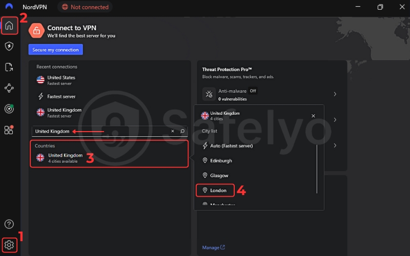 How to get a UK IP address with NordVPN