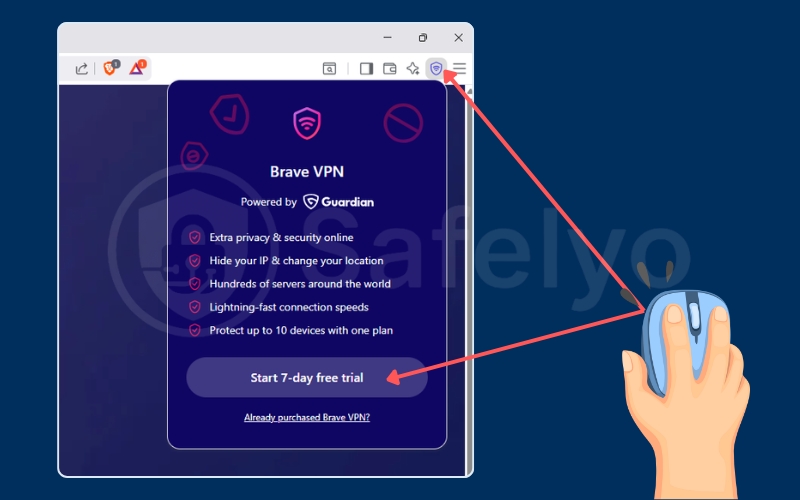 How to get and activate the Brave VPN
