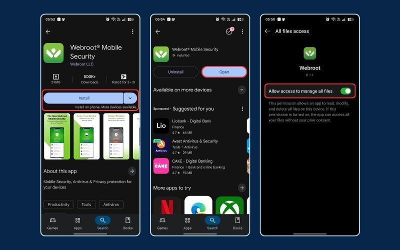 How to install Webroot Wi-Fi Security on Android