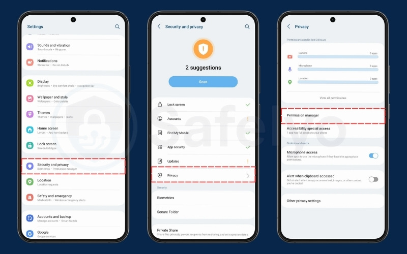 How to manage app permissions on Android (Samsung)