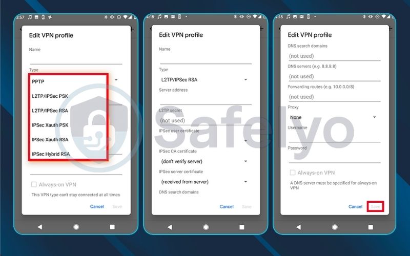 How to manually set up a VPN on Android (3)