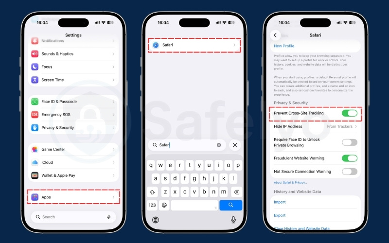 How to reduce third-party tracking on iOS/iPhone (Safari)
