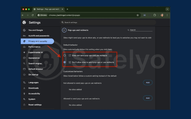 How to stop Google Chrome pop-ups on Chrome desktop 4