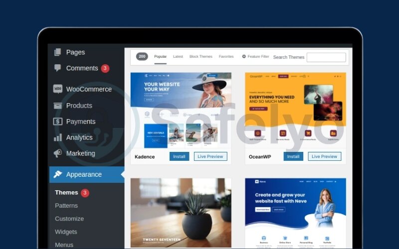 Install WordPress theme