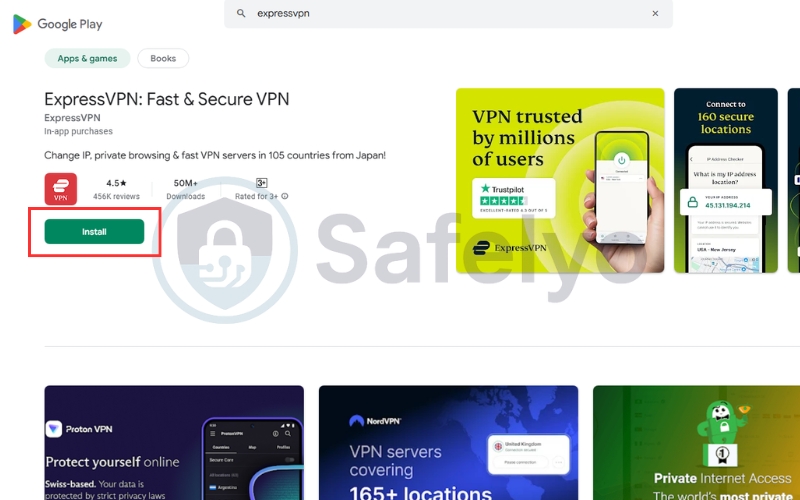 Install your chosen VPN app