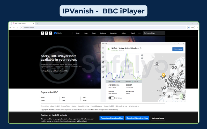 IPVanish not working with BBC iPlayer