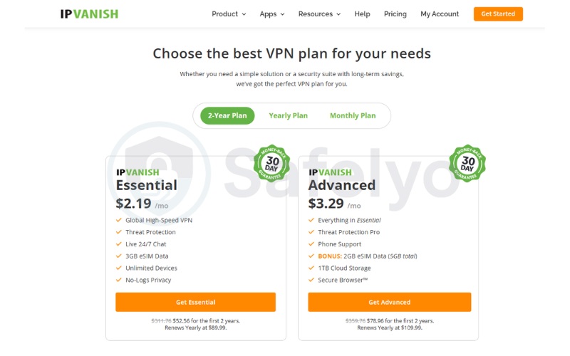 IPVanish - Pricing and renewal