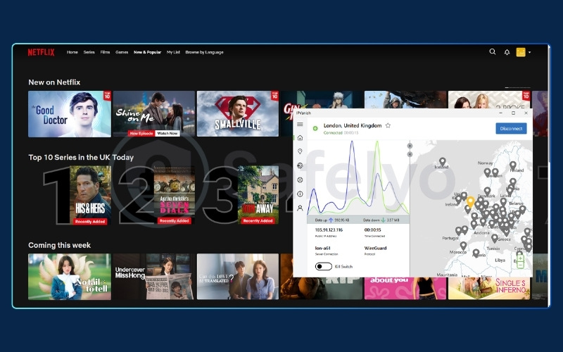 IPVanish successfully unblocking Netflix UK