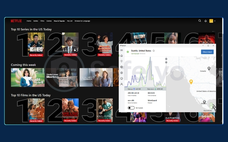IPVanish successfully unblocking Netflix US