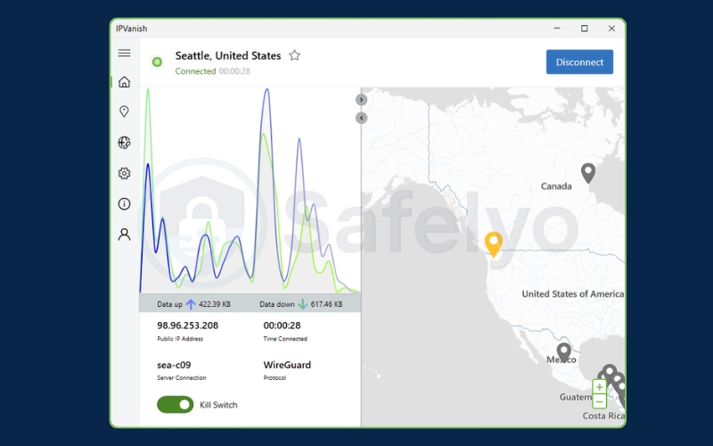 IPVanish - User interface