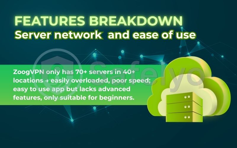 Key features breakdown: Server network and ease of use