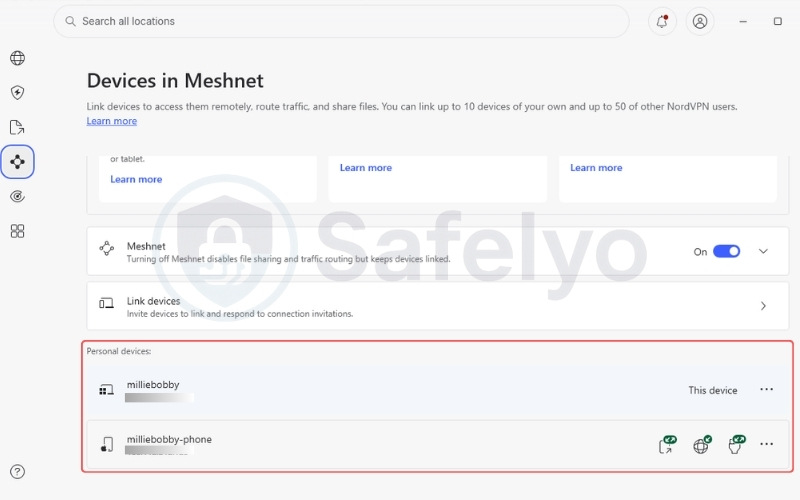 Link your personal devices
