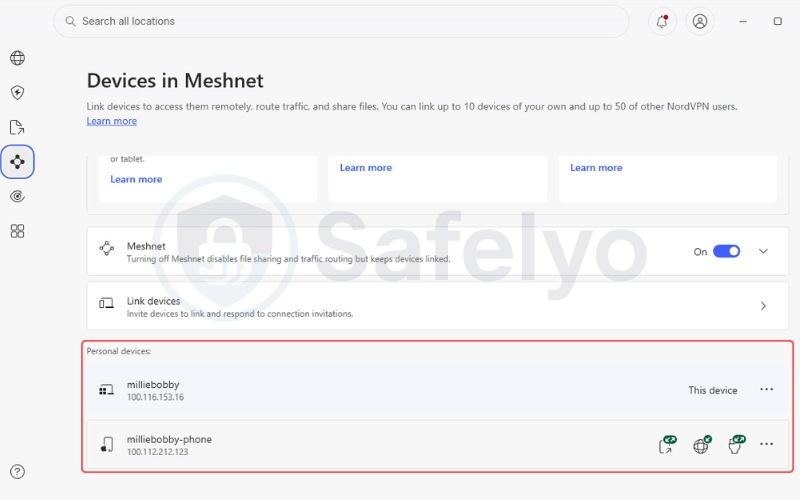 Link your personal devices