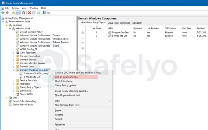 Linking GPOs and processing order Linking GPOs and processing order
