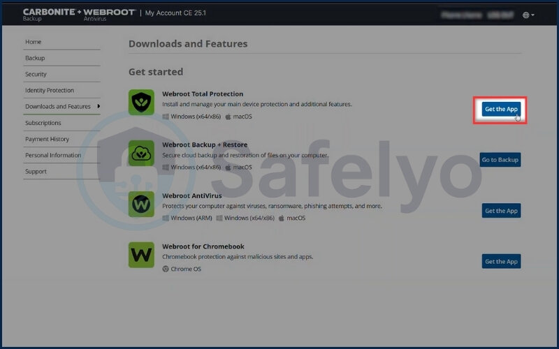 Log in and find the VPN section