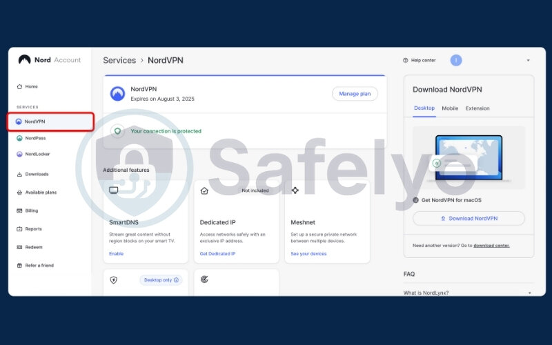 Log in to your Nord Account
