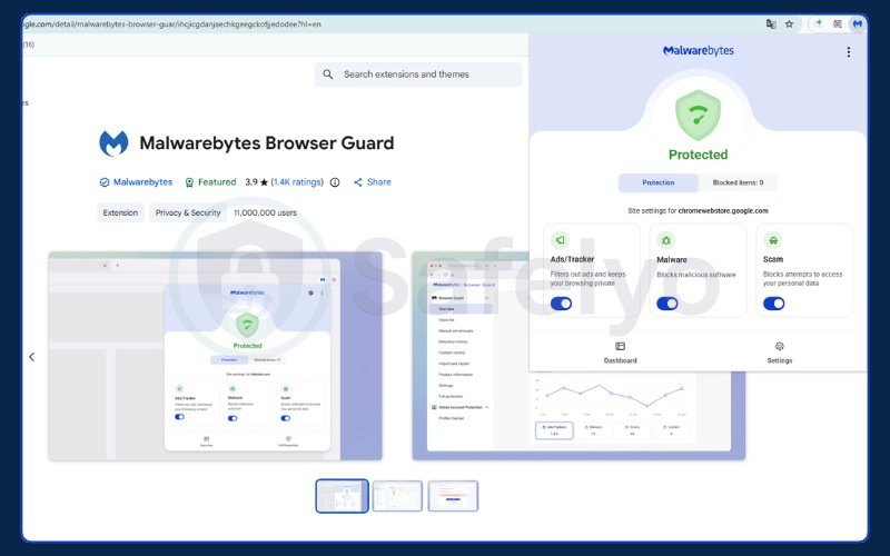 Malwarebytes VPN - Browser Guard & ad blocking