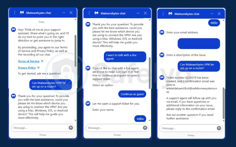 Malwarebytes VPN: Customer support